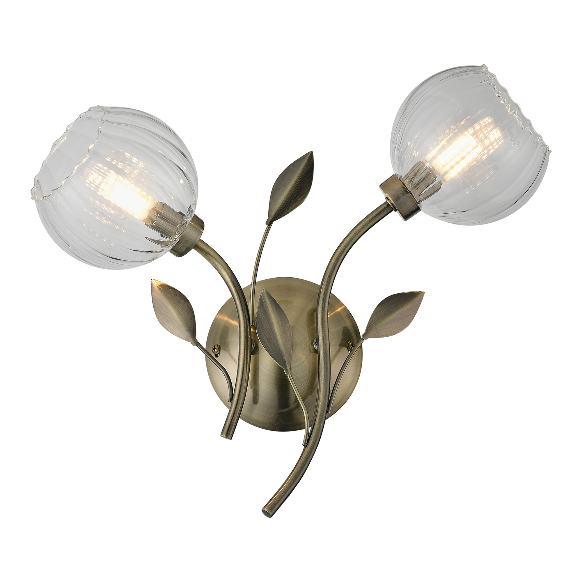 D0843AB  Elm Wall Light Light Antique Brass